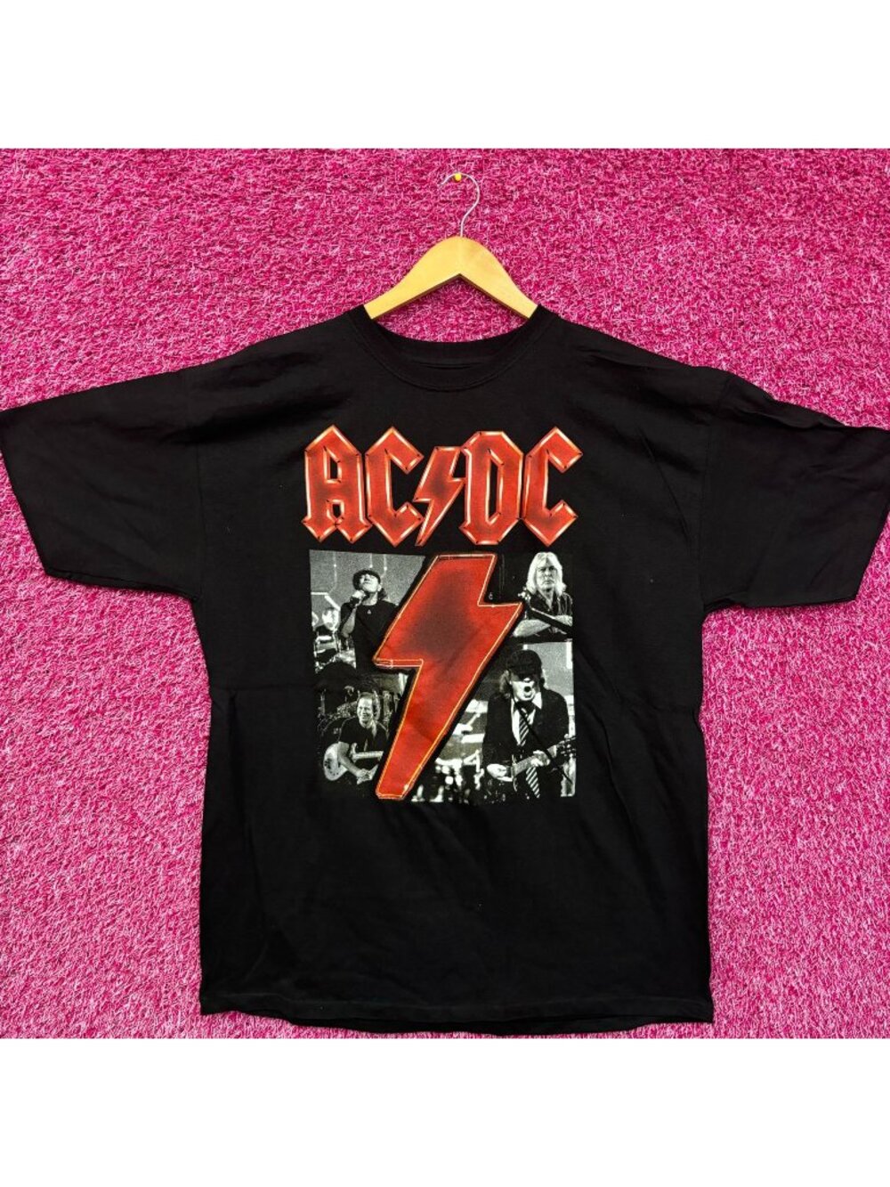AC/DC Pwr Up Live in Concert Poster Heavy Metal Band Tee XL